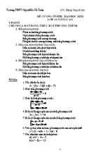 Đề cương ôn phụ đạo học kì II môn Toán Lớp 10 (Nâng cao) - Đặng Ngọc Liên
